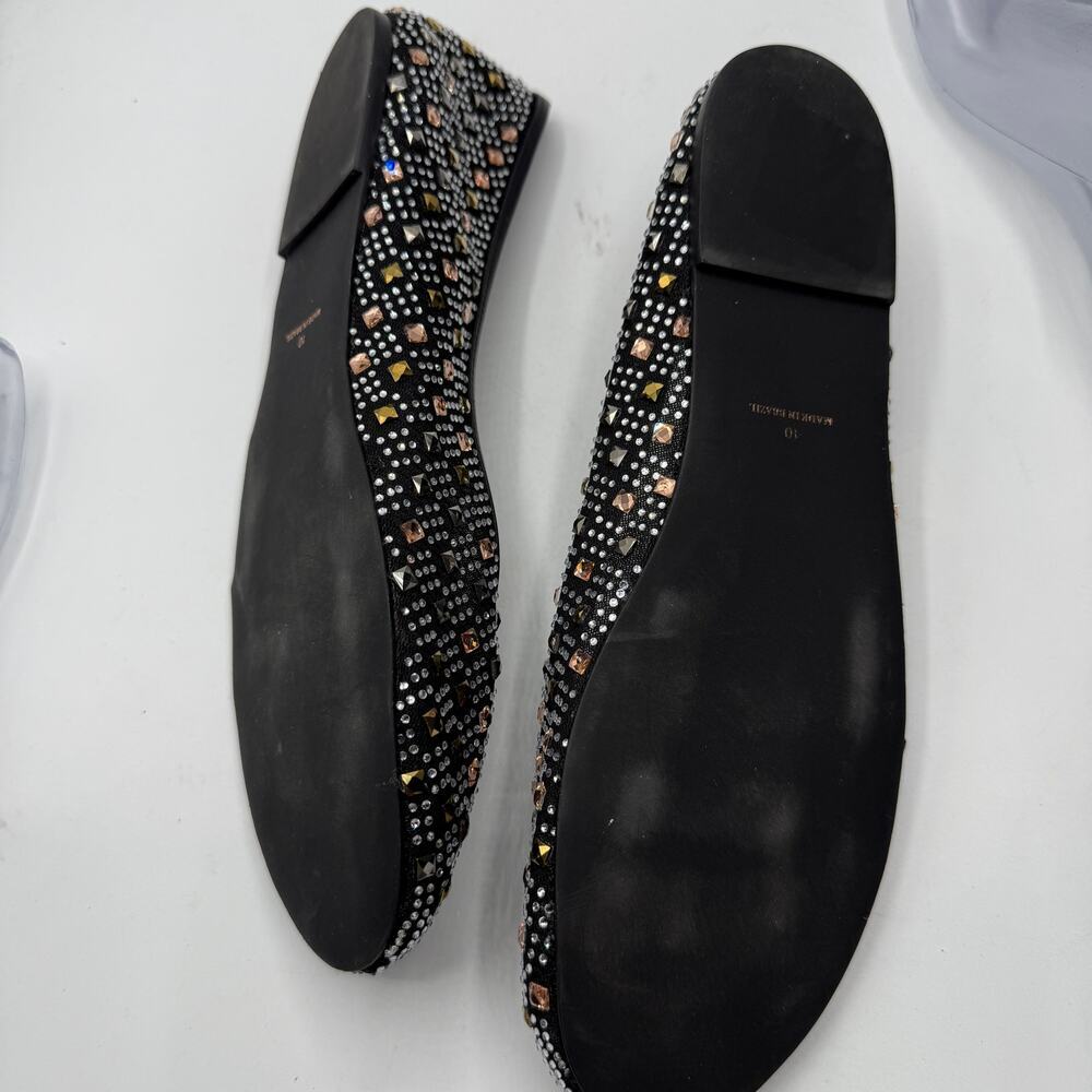 Anthropologie Women's Glitz Mesh Flats Shoes Black Size 10 - Picture 7 of 12